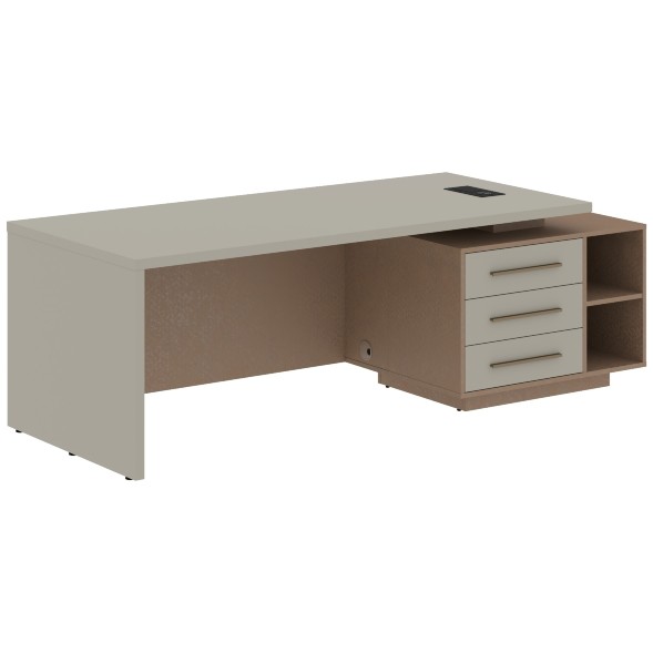 Стол руководителя с тумбой VCT 2390(R) 2300х900х750 VELION в Салехарде 