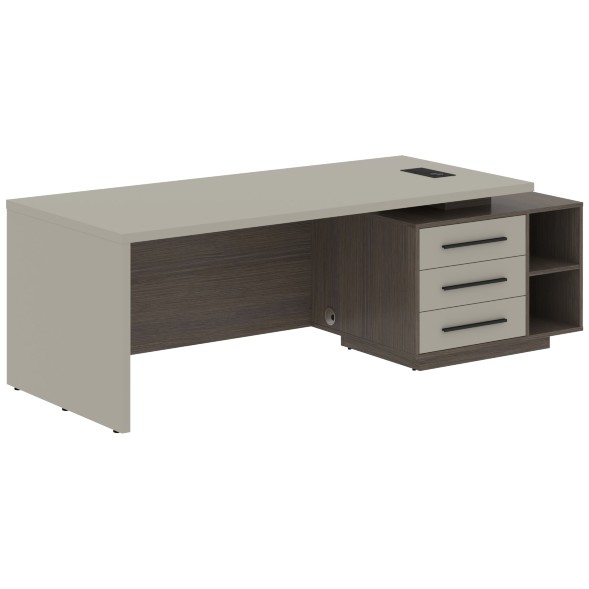 Стол руководителя с тумбой VCT 2390(R) 2300х900х750 VELION в Салехарде 