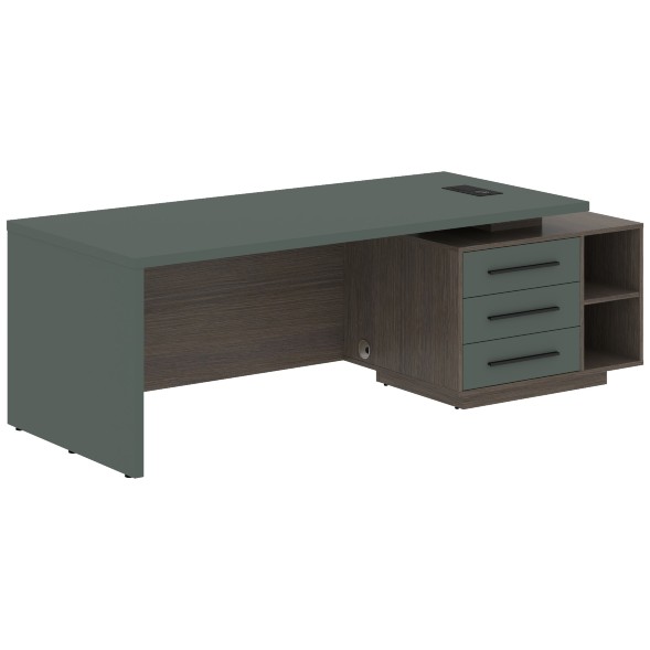 Стол руководителя с тумбой VCT 2390(R) 2300х900х750 VELION в Салехарде 