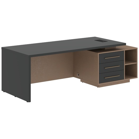 Стол руководителя с тумбой VCT 2390(R) 2300х900х750 VELION в Салехарде 