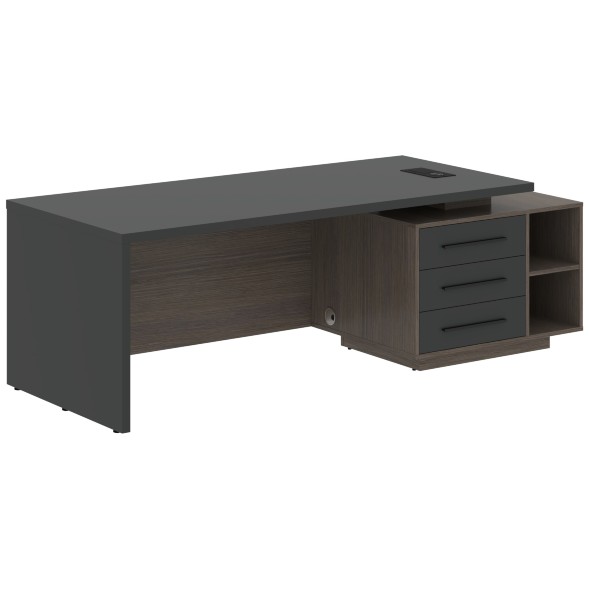 Стол руководителя с тумбой VCT 2390(R) 2300х900х750 VELION в Салехарде 