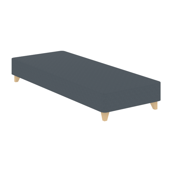 Кровать Бокс спринг со светлыми опорами BSL 820 серый 2000х800х200 MUAR в Салехарде 