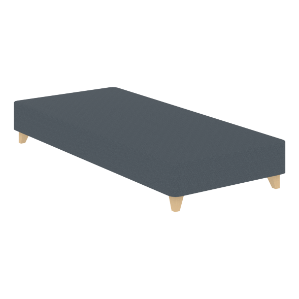 Кровать Бокс спринг со светлыми опорами BSL 920 серый 2000х900х200 MUAR в Салехарде 