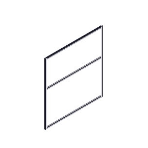 Секция комбинированной перегородки RP130SL120 Bravo grey/Серый 1200х22х1300