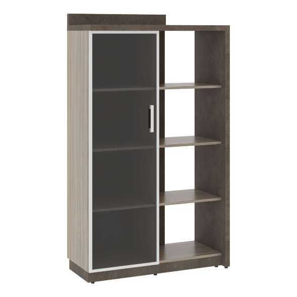 Шкаф СФ-534181 Бетон чикаго тем F187 ST9/Дрифтвуд H3090/Графит\Черный 1037х454,5х1770 WOOD&amp;amp;STONE в Салехарде 