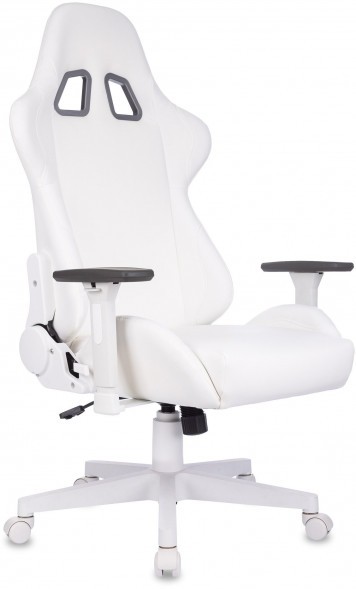 Кресло игровое Zombie Neo белый эко.кожа крестов. пластик пластик белый