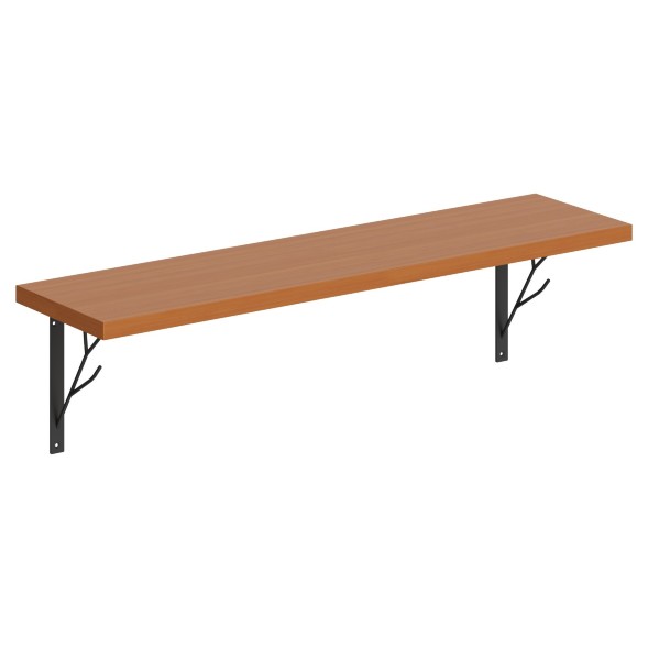 Полка с полкодержателями SH1-TREE 830х210х222 COFFEE в Салехарде 