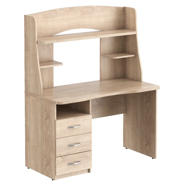 Стол компьютерный CD 1215.A Дуб Сонома светлый 1200х600х1525 COMP в Салехарде 