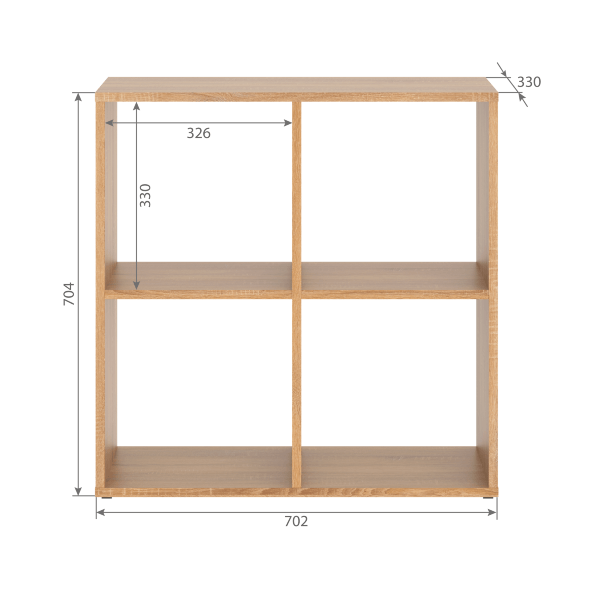 Стеллаж SH 7070 Дуб Сонома светлый 702х330х700 COMP в Салехарде 