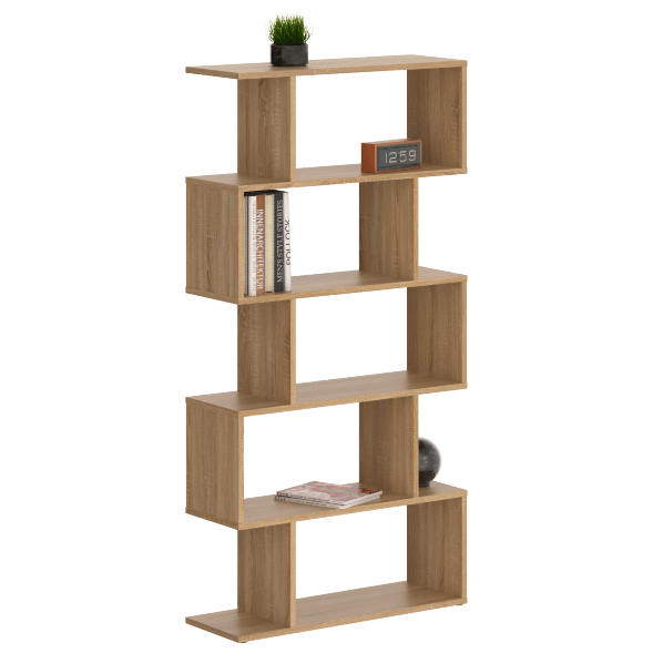 Стеллаж SH 7346 Дуб Сонома светлый 730х250х1416 COMP в Салехарде 