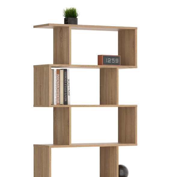 Стеллаж SH 7346 Дуб Сонома светлый 730х250х1416 COMP в Салехарде 