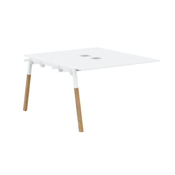 Стол приставной FIWST 1113 Белый Премиум/Белый-Бук 1180х1370х733 FORTA