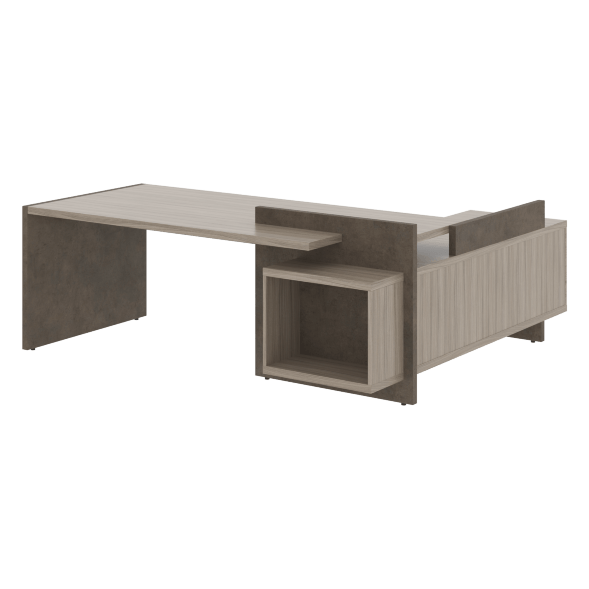 Стол СФ-531201 Дрифтвуд/Бетон чикаго темно-серый 2200х1996х840 WOOD&amp;amp;STONE в Салехарде 