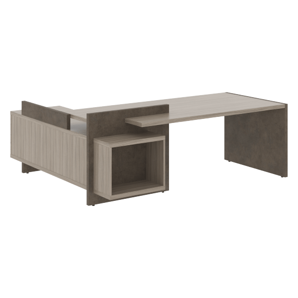 Стол СФ-531202 Дрифтвуд /Бетон чикаго темно-серый 2200х1996х840 WOOD&amp;amp;STONE в Салехарде 