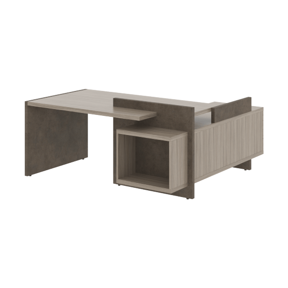 Стол СФ-531221 Дрифтвуд /Бетон чикаго темно-серый 1800х1798х840 WOOD&amp;amp;STONE в Салехарде 