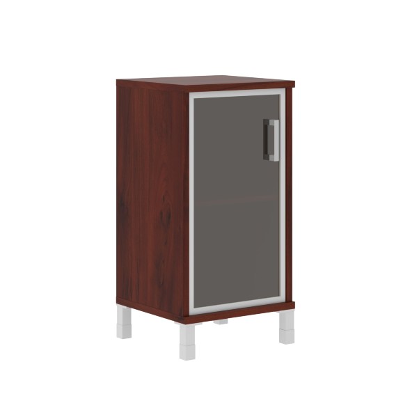 Шкаф-колонка низкая со стеклянной дверью в AL-рамке B 411.4(L) 475х450х920 BORN в Салехарде 