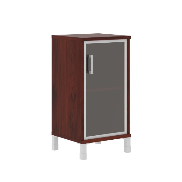 Шкаф-колонка низкая со стеклянной дверью в AL-рамке B 411.4(R) 475х450х920 BORN в Салехарде 