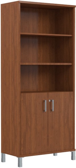 Шкаф высокий с замком в глухих малых дверях B 430.3(RZ) Орех Гарда 900х450х2054 в Салехарде 