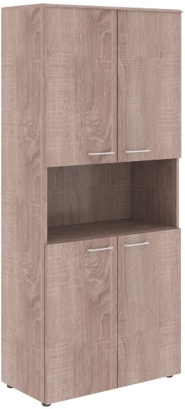 Шкаф с 2-мя комплектами глухих малых дверей и топом WHC 85.4 Дуб Сонома 856х432х1949 WAVE