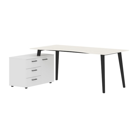 Стол руководителя с тумбой JCT 1813(L) 1800х1300х750 JAY в Салехарде 