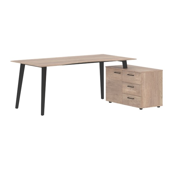 Стол руководителя с тумбой JCT 1813(R) 1800х1300х750 JAY в Салехарде 