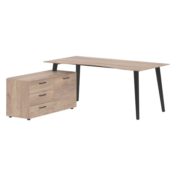 Стол руководителя с тумбой JCT 1818(L) 1800х1800х750 JAY в Салехарде 