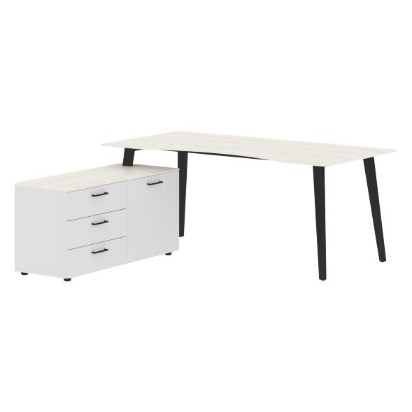 Стол руководителя с тумбой JCT 1818(L) 1800х1800х750 JAY в Салехарде 