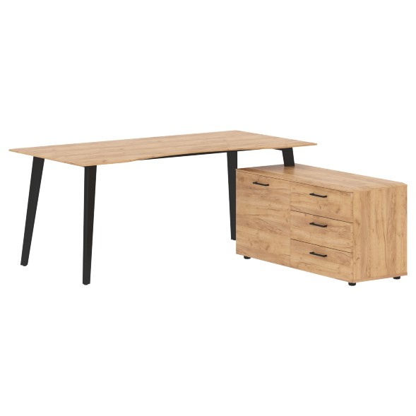 Стол руководителя с тумбой JCT 1818(R) 1800х1800х750 JAY в Салехарде 