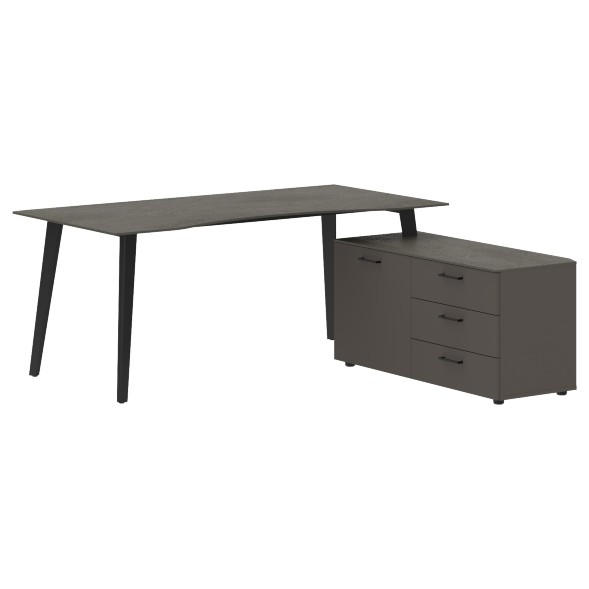 Стол руководителя с тумбой JCT 1818(R) 1800х1800х750 JAY в Салехарде 