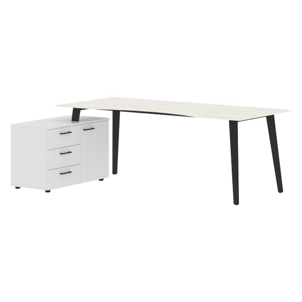 Стол руководителя с тумбой JCT 2013(L) 2000х1300х750 JAY в Салехарде 