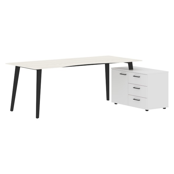 Стол руководителя с тумбой JCT 2013(R) 2000х1300х750 JAY в Салехарде 