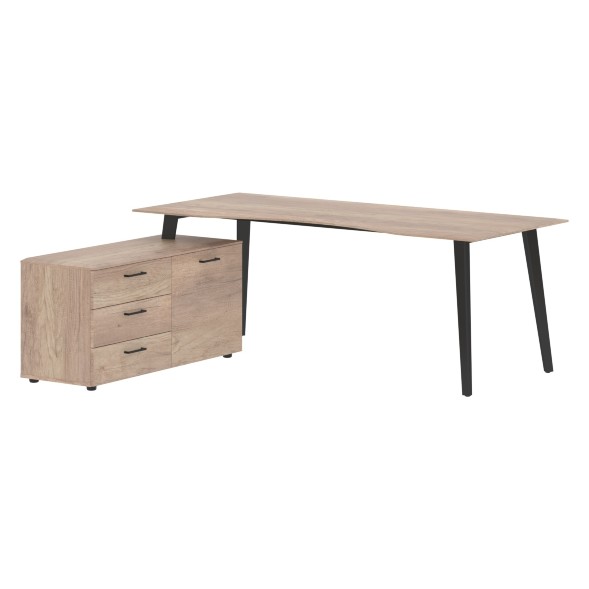 Стол руководителя с тумбой JCT 2018(L) 2000х1800х750 JAY в Салехарде 