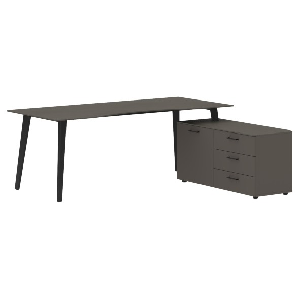 Стол руководителя с тумбой JCT 2018(R) 2000х1800х750 JAY в Салехарде 