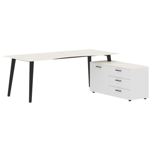 Стол руководителя с тумбой JCT 2018(R) 2000х1800х750 JAY в Салехарде 