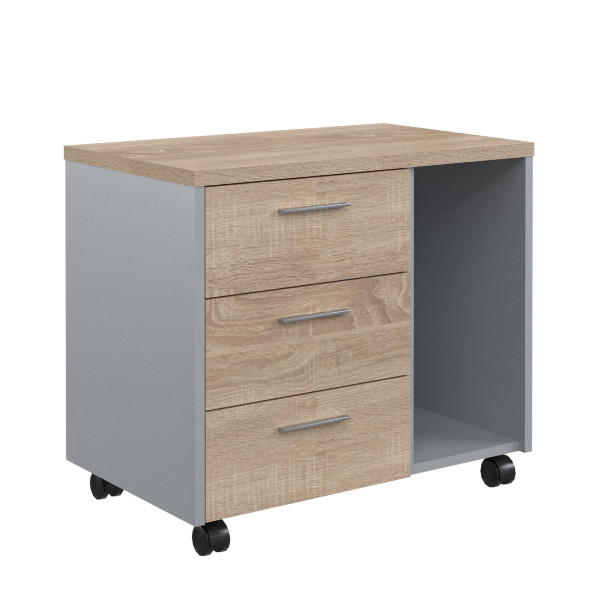 Тумба подкатная с отделением д/СБ OLC-3D.A 733х450х625 OFFIX NEW в Салехарде 