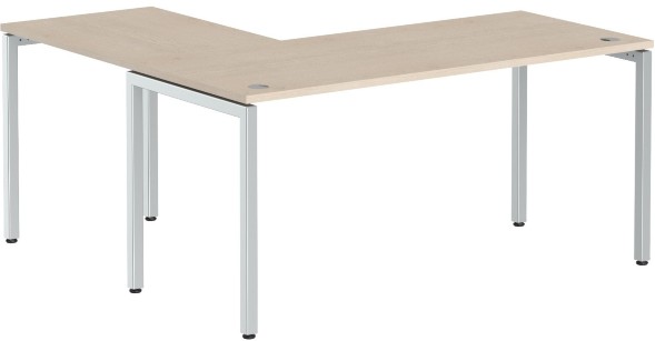 Стол угловой XSCT 1615 Бук Тиара/Алюминий 1600х1500х750