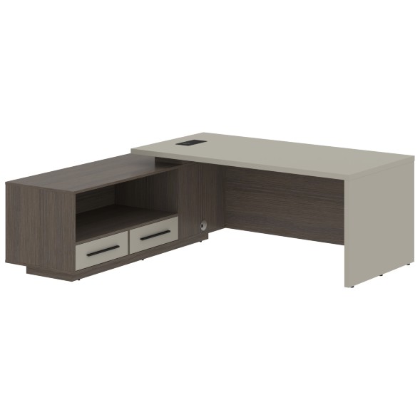 Стол руководителя с тумбой VCT 2119(L) 2100х1900х750 VELION в Салехарде 