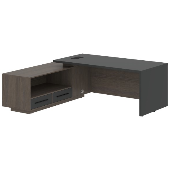 Стол руководителя с тумбой VCT 2119(L) 2100х1900х750 VELION в Салехарде 