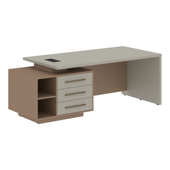 Стол руководителя с тумбой VCT 2190(L) 2100х900х750 VELION в Салехарде 