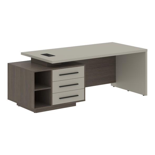 Стол руководителя с тумбой VCT 2190(L) 2100х900х750 VELION в Салехарде 