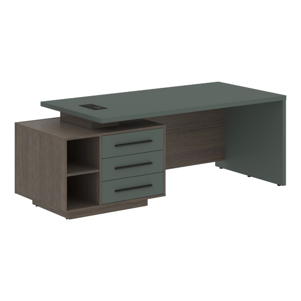 Стол руководителя с тумбой VCT 2190(L) 2100х900х750 VELION в Салехарде 