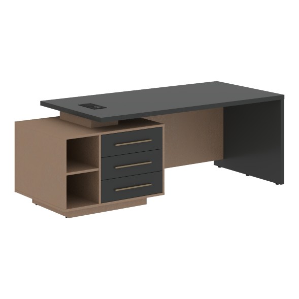 Стол руководителя с тумбой VCT 2190(L) 2100х900х750 VELION в Салехарде 