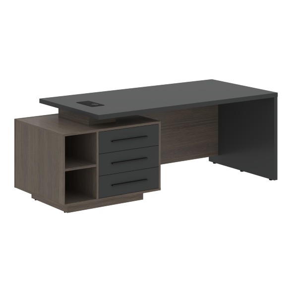 Стол руководителя с тумбой VCT 2190(L) 2100х900х750 VELION в Салехарде 