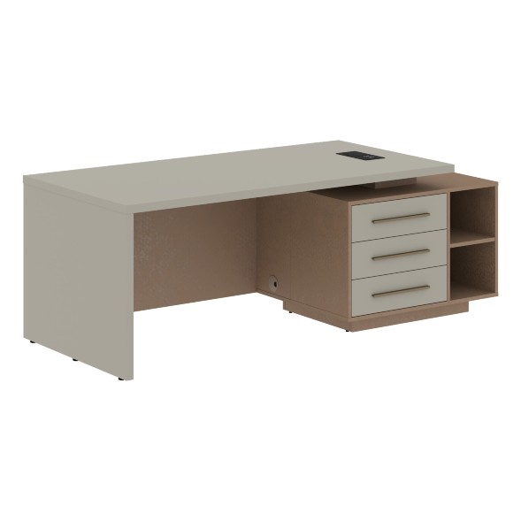 Стол руководителя с тумбой VCT 2190(R) 2100х900х750 VELION в Салехарде 