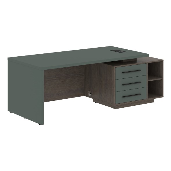 Стол руководителя с тумбой VCT 2190(R) 2100х900х750 VELION в Салехарде 