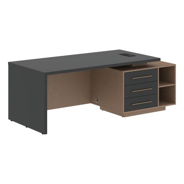 Стол руководителя с тумбой VCT 2190(R) 2100х900х750 VELION в Салехарде 