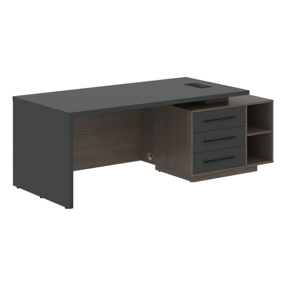 Стол руководителя с тумбой VCT 2190(R) 2100х900х750 VELION в Салехарде 