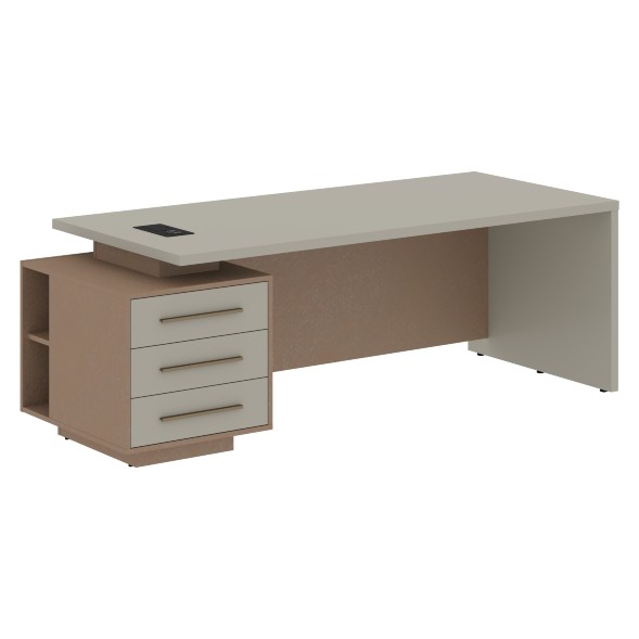 Стол руководителя с тумбой VCT 2290(L) 2200х900х750 VELION в Салехарде 