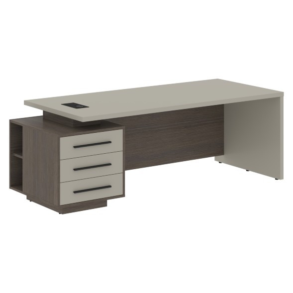 Стол руководителя с тумбой VCT 2290(L) 2200х900х750 VELION в Салехарде 