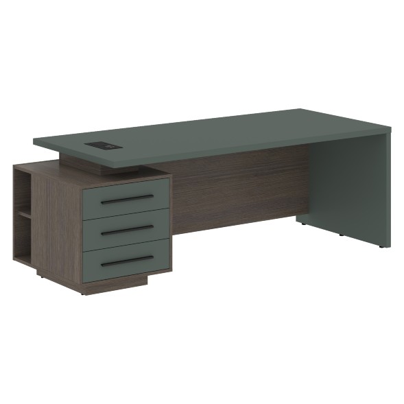 Стол руководителя с тумбой VCT 2290(L) 2200х900х750 VELION в Салехарде 